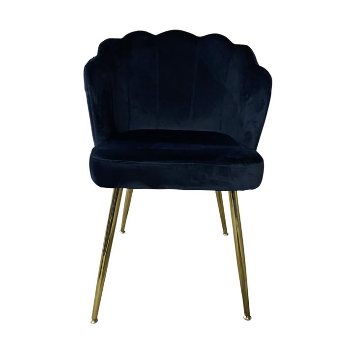 Peony Chair Black Velvet Set of 2