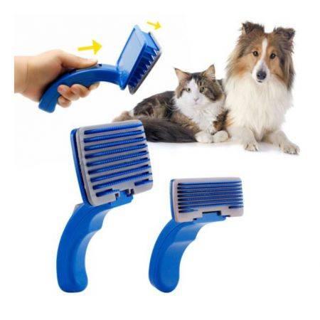 Pet Dog Cat Grooming Self Cleaning Slicker Brush Comb Shedding Tool Hair Fur