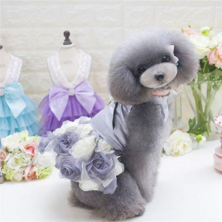Pet Dress Dog Lace Skirt Lace  Wedding Party L