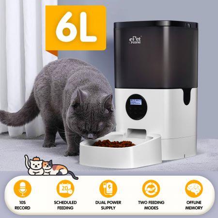 Petscene 6L Automatic Pet Feeder Dog Cat Feeder Food Dispenser with LCD Screen