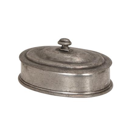 Pewter Oval Box 7cmHx13cmLx8.5cmW