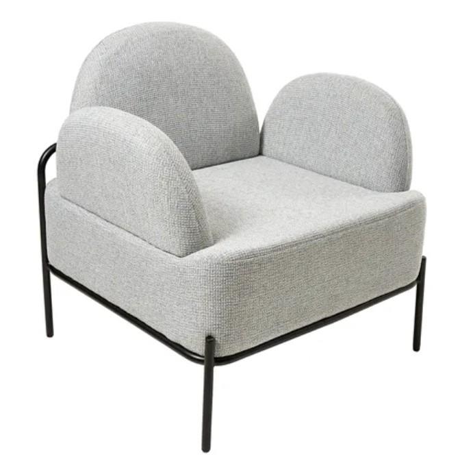 Pia Chair In Pale Aqua Textural Tweed