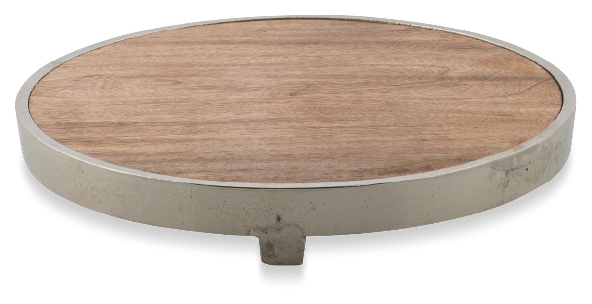Pinda Wooden Cheese Board with Aluminium Rim
