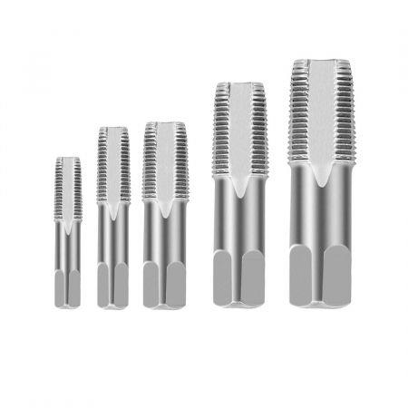 Pipe Thread Tap Set Taper NPT Screw Cutting 5PCS HSS  1/8
