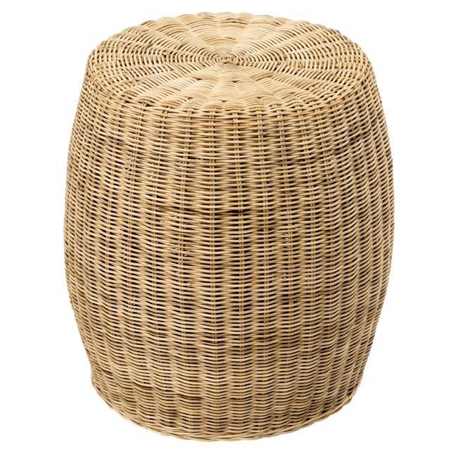 Pitali Rattan Wicker Woven Stool - Natural