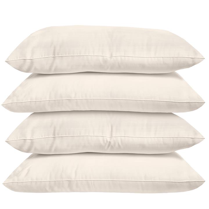Plain Dyed Standard Pillowcase 4 Pack Cream