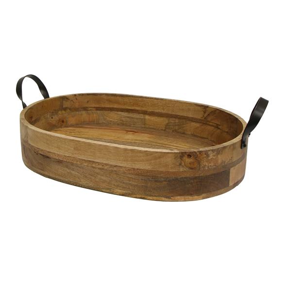 Ploughmans Oval Serving Tray With Iron Handles