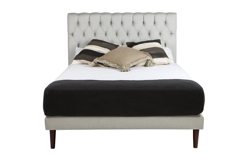 Pluto custom upholstered bed with choice of standard  base