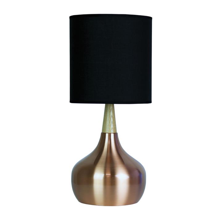 Pod Table Lamp Brushed Copper Complete