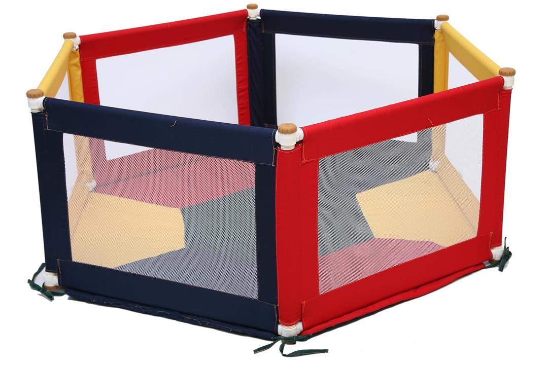 Pokano Fabric Playpen Hexagonal Coloured