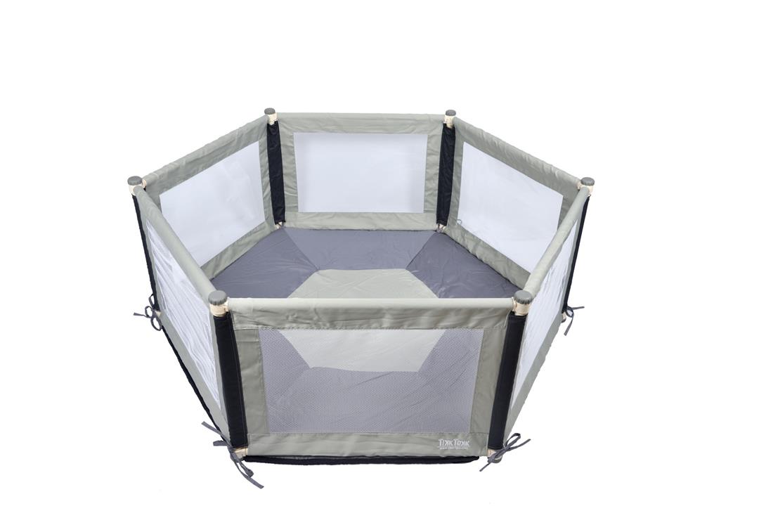 Pokano Fabric Playpen Hexagonal Grey