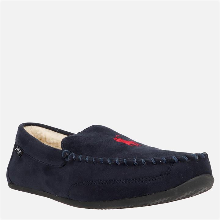 Polo Ralph Lauren Men's Declan Microsuede Moccasin Slippers - Navy - UK 11