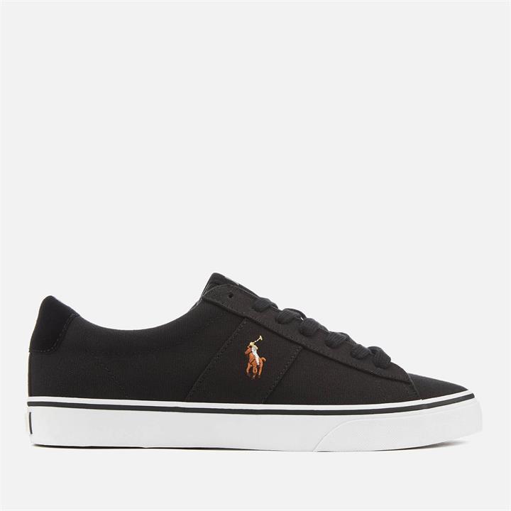 Polo Ralph Lauren Men's Sayer Canvas Low Top Trainers - Black - UK 8