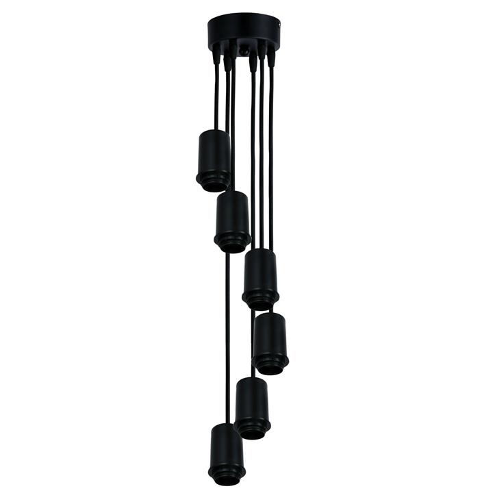 Pop 6-Light Pop Dropper Black