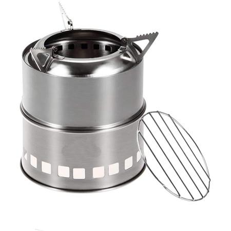 Potable Wood Burning Stoves for Picnic BBQ Camping Hiking with Grill Grid