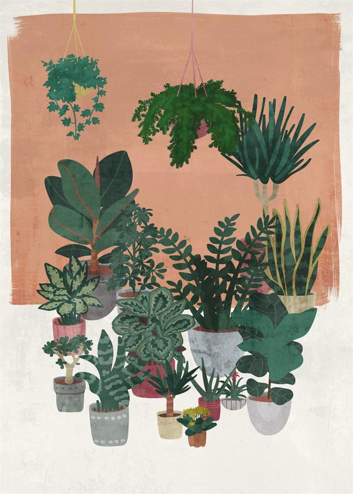 Potted Lushness Outdoor Canvas