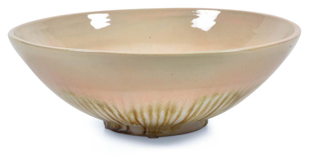 Primrose Ceramic Glazed Bowl 28Cm - Pink Multi