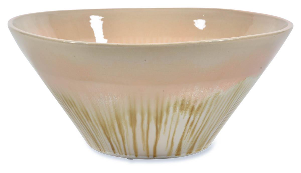 Primrose Ceramic Glazed Bowl 36Cm - Pink Multi