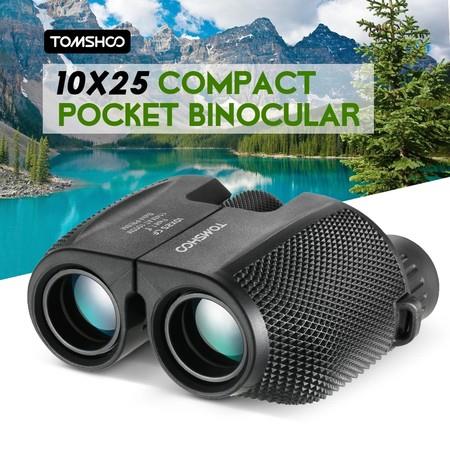 Professional 10x25 BAK4 Binoculars, High Power Prism, Hunting Portable Telescope