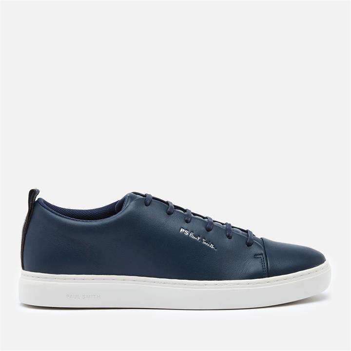 PS Paul Smith Men's Lee Leather Low Top Trainers - Dark Navy - UK 8