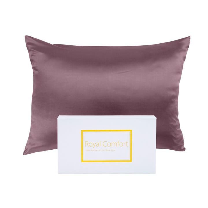 Pure Silk Pillow Case by Royal Comfort (Single Pack) - Malaga Wine