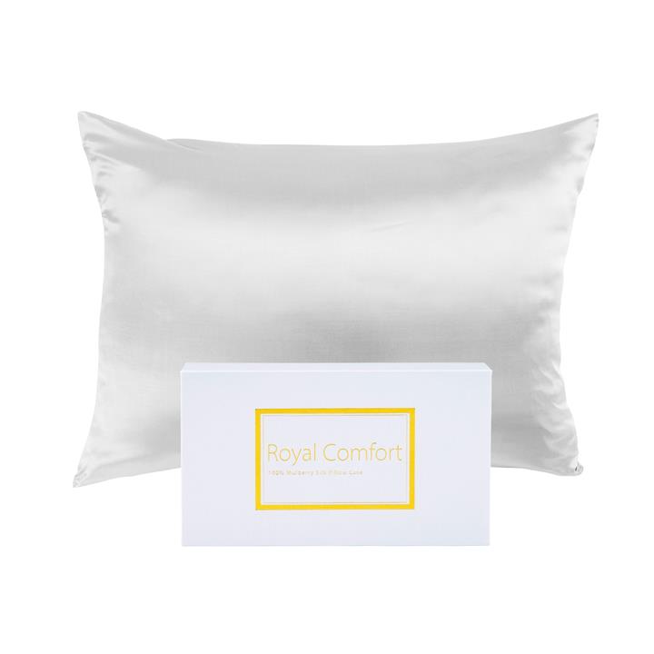 Pure Silk Pillow Case by Royal Comfort-White