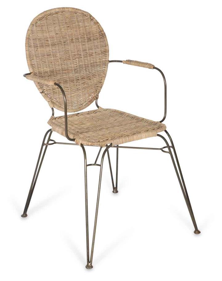 Putini Dining Armchair Metal Frame with Webbing