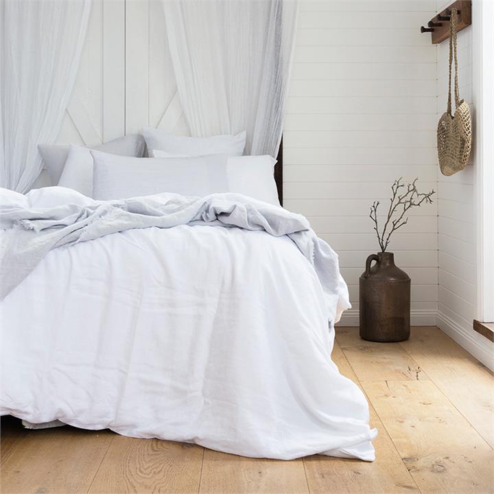 QB Linen Quilt Cover Set Ivory