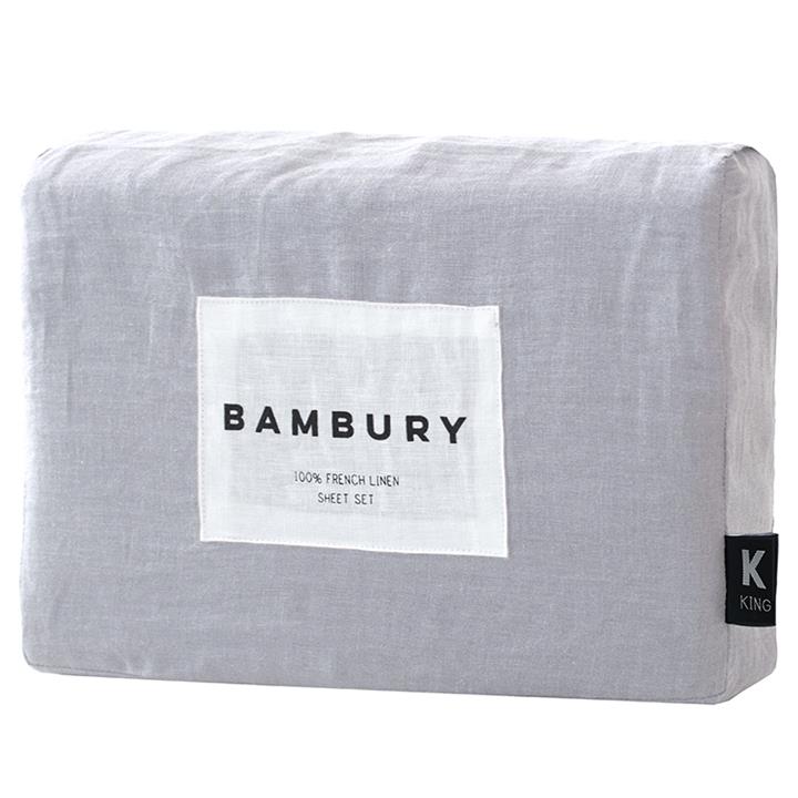 QB Linen Sheet Set Silver