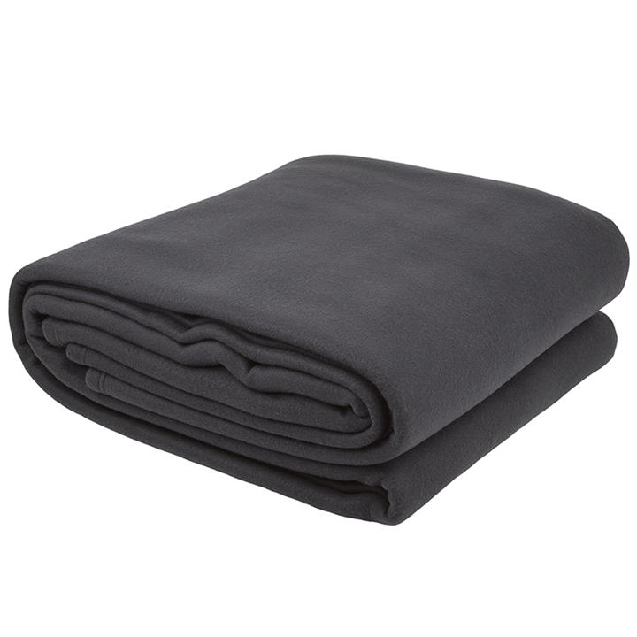 Qb Villa Polar Fleece Blanket Charcoal