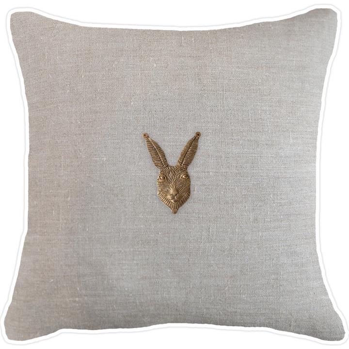 Rabbit Head Gold Natural w White Pipe