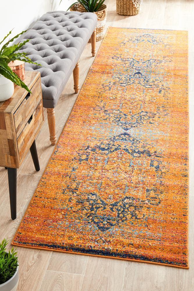 Radiance 400 Rust Runner Rug - 300X80CM