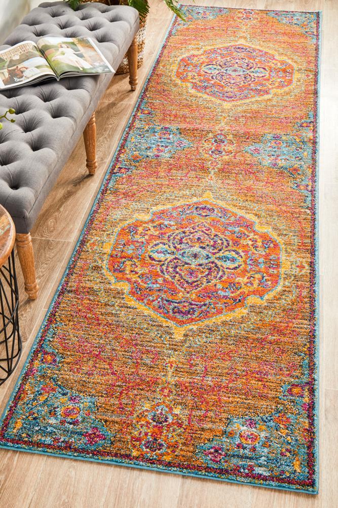 Radiance 422 Tangerine Runner Rug - 500X80CM