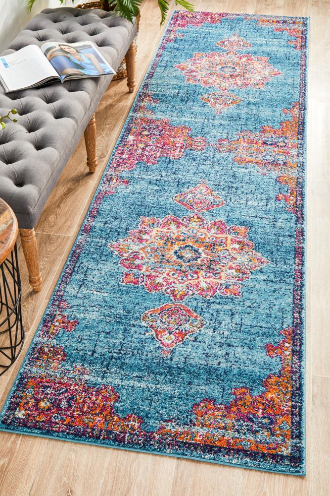 Radiance 433 Marine Runner Rug - 300X80CM
