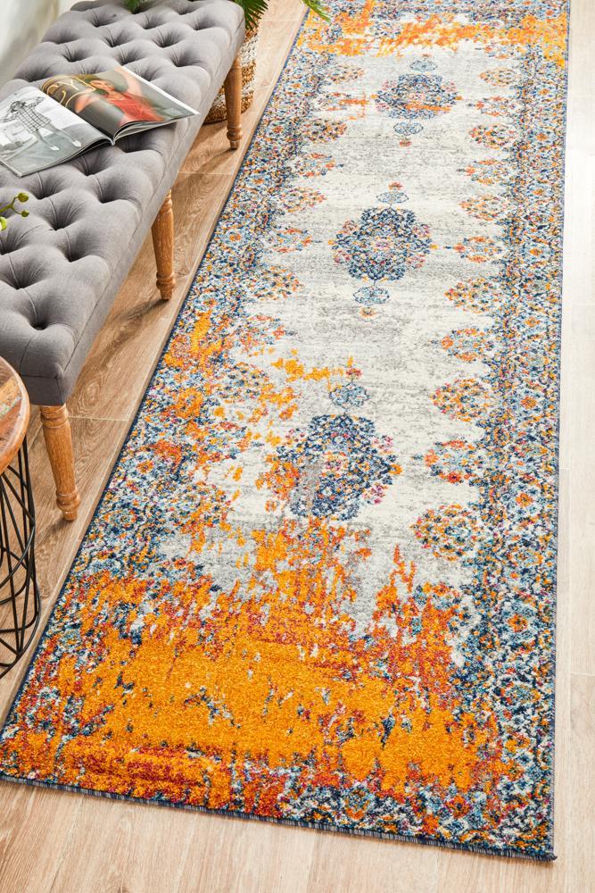 Radiance 555 Bone Runner Rug - 300X80CM