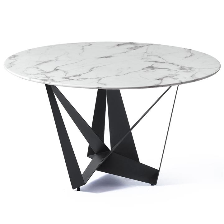 Radiance Round Dining Table Marble Black