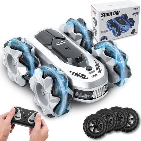 RC Cars Race Stunt car Sideways Drift Double Sided Rotating Vehicles Col White
