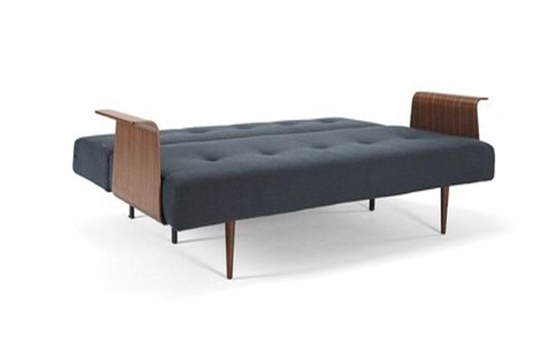 Recast double sofa bed with walnut arms - innovation living
