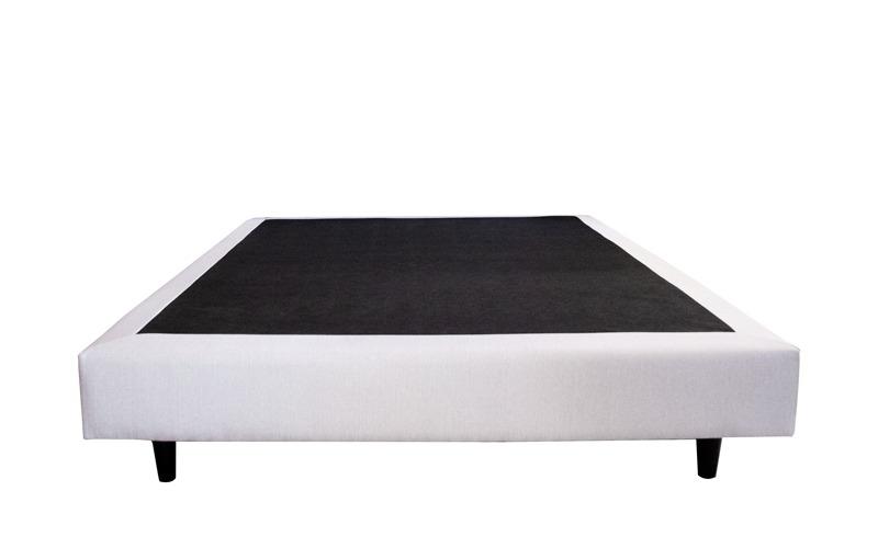 Recessed custom upholstered bed base