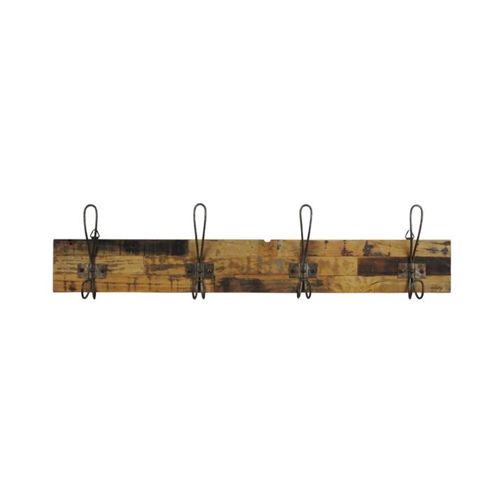 Recycled Teak Hanger - 4 Hook SB