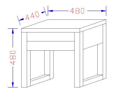 Relief custom bedside table