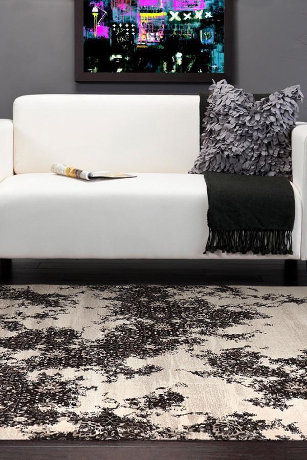 Rembrandt Designer Rug Ivory Brown 300x80cm