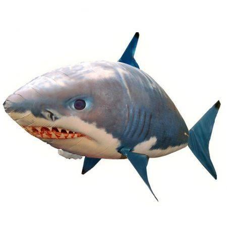 Remote/Radio Control RC Inflatable Balloon Novelty Flying Toy Shark Blue