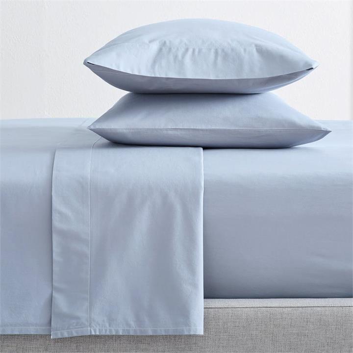 Renee Taylor 300 Thread Count  Organic Cotton Sheet sets Mega King Baby Blue