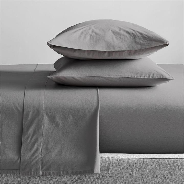 Renee Taylor 300 Thread Count  Organic Cotton Sheet sets Split Queen Steel Grey