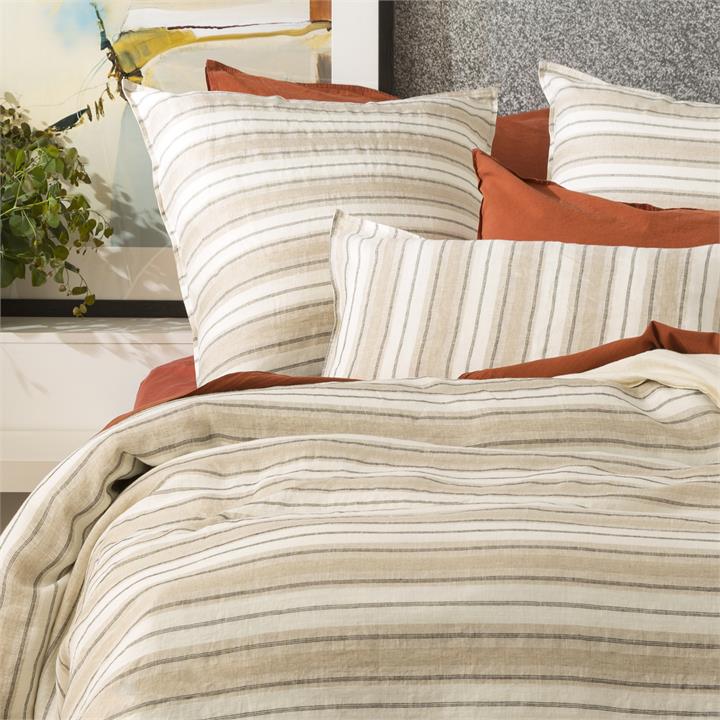 Renee Taylor Bardot Yarn Dyed  French Linen Quilt cover set Double