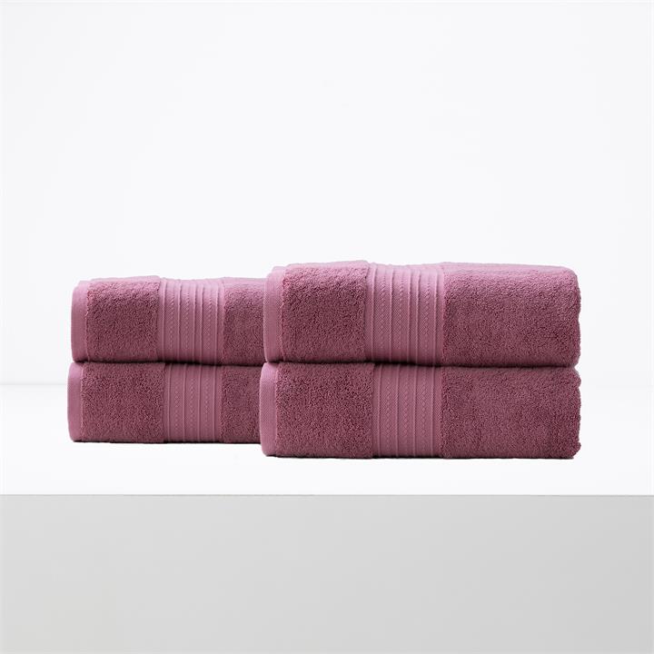 Renee Taylor Brentwood 650 GSM Low Twist 4 Pack Bath Sheet Rosebud