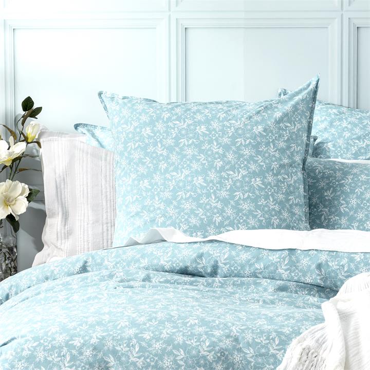 Renee Taylor European Vintage Washed Printed Cotton Quilt cover set King Ditsy Artic