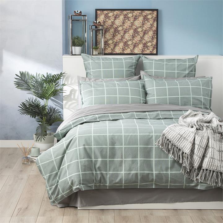 Renee Taylor European Vintage Washed Printed Cotton Quilt cover set King Sander