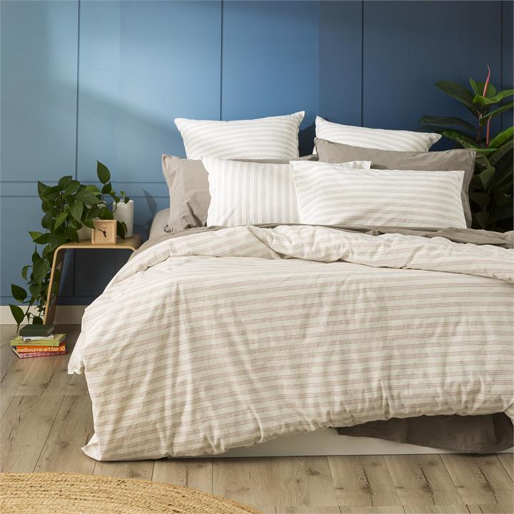 Renee Taylor Leo Yarn Dyed Vintage washed Cotton Quilt cover set Super King